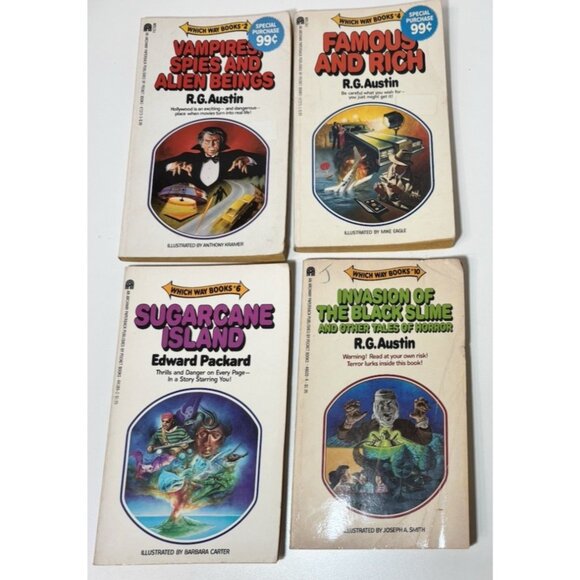 Lot of 4 Which Way Books Interactive Fiction Series CYOA 1980'S - Picture 1 of 11